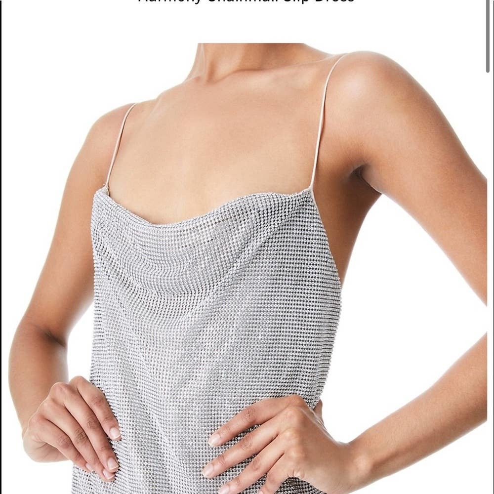 Alice and Olivia Harmony Chainmail Slip Dress - Picture 4 of 13